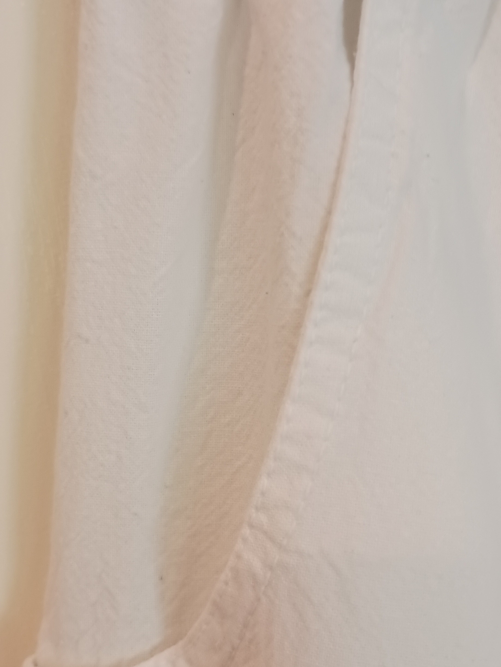 White Cotton Wide-Leg Med Petite Drawstring Pants - Picture 5 of 10